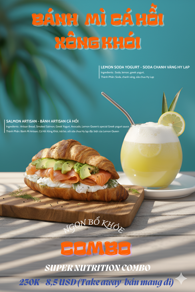 SMOKED SALMON BREAST CROISSANT- BÁNH CROISSANT CÁ HỒI XÔNG KHÓI