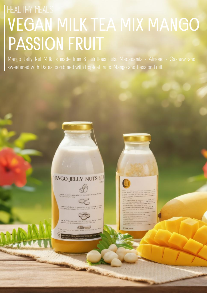 MILK TEA MIX MANGO & PASSION FRUIT – Sữa hạt thạch xoài