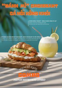 SMOKED SALMON BREAST CROISSANT- BÁNH CROISSANT CÁ HỒI XÔNG KHÓI